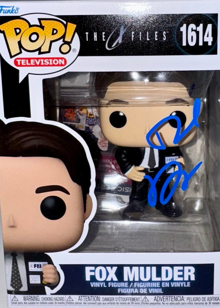 David Duchovny Signed Funko Pop #1614 "Fox Mulder" X-Files (Blue Ink) - JSA COA #1